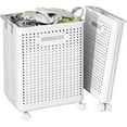 thumbnail image 1 of Asnews Foldable Laundry Hamper with Wheels, Large Capacity Dirty Clothes Basket for Bedroom/Bathroom/Laundry Room, 1 of 7