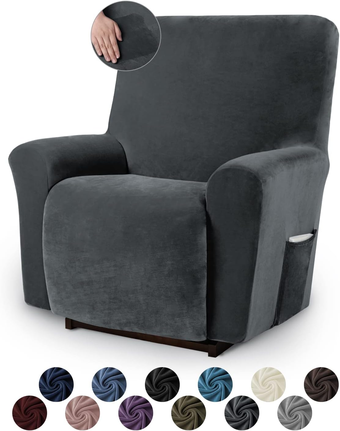 Asnomy Recliner Chair Covers Lazy Boy Recliner Covers with Pockets