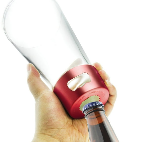 Asobu BO2R 16-ounce Pint Glass Opener (red)