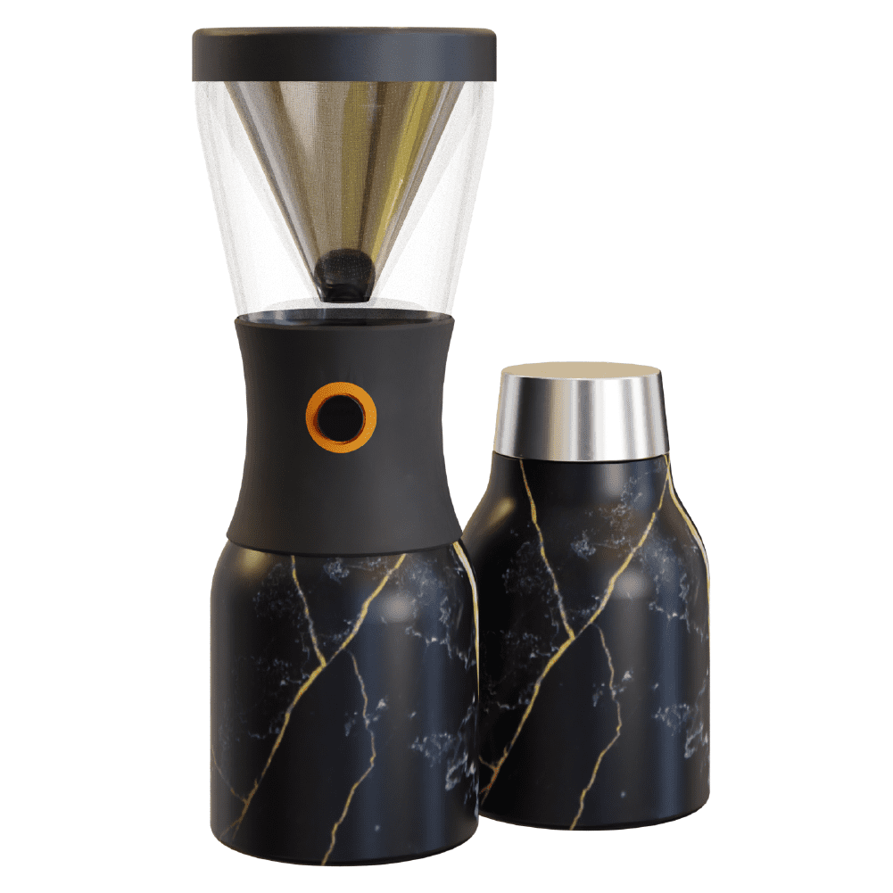 Zilveren Asobu - Cold Brew draagbare koffiezet Silver/Black