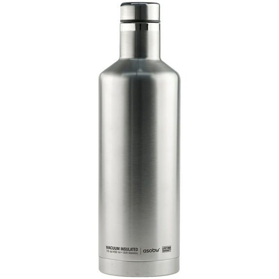 Asobu SBV15SIL 15-ounce Times Square Travel Bottle (silver)
