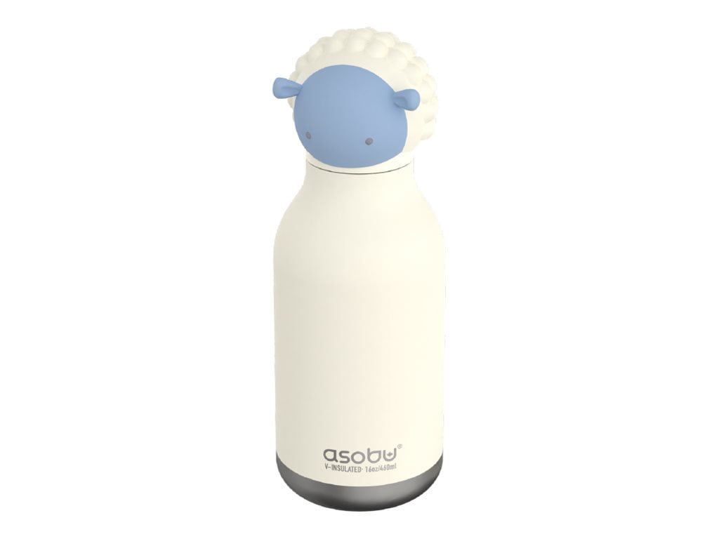 Asobu Sheep Bestie White Stainless Steel Thermal Bottle with Removable Straw