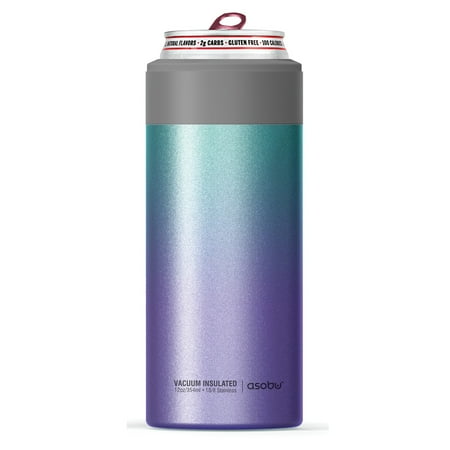 Asobu Skinny Can Kuzie Insulated Stainless Steel Sleeve for a Slim 12 oz Cans, Unicorn