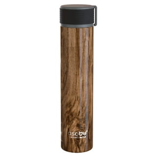 asobu Whiskey Glass with Insulated Stainless Steel Sleeve, 10.5 ounces  (Natural Wood)