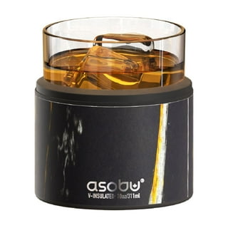 Sun's Tea Strong Double Wall Insulated Old-fashioned Whiskey Glasses, Classic Scotch Whiskey Glasses