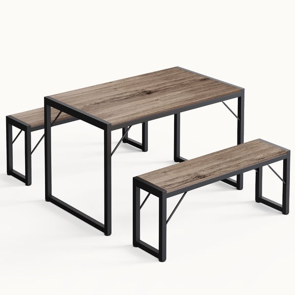 Asofer 2-Piece Dining Table and Chairs Set, Small Space Dinette Set for 2, Christmas Gift Fit for Apartment Kitchen,Gray
