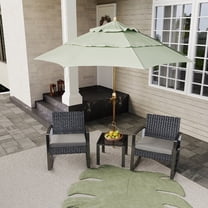 Asofer 3 Pieces Patio Furniture Set with Rocking Chair, Outdoor Cushion Conversation Set with Glass Table for Poolside,Porch,Balcony,Backyard