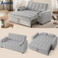 thumbnail image 1 of Asofer 3 in 1 Convertible Sofa Bed with Pull Out Couch, Storage armrests, Adjustable Backrest, Light Grey, 1 of 9