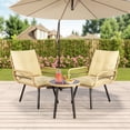thumbnail image 1 of Asofer 3-PCS Outdoor Patio Furniture Set, Wicker Bistro Conversation Set with Cushion for Backyard, Poolside, Deck, Porch, Beige, 1 of 6