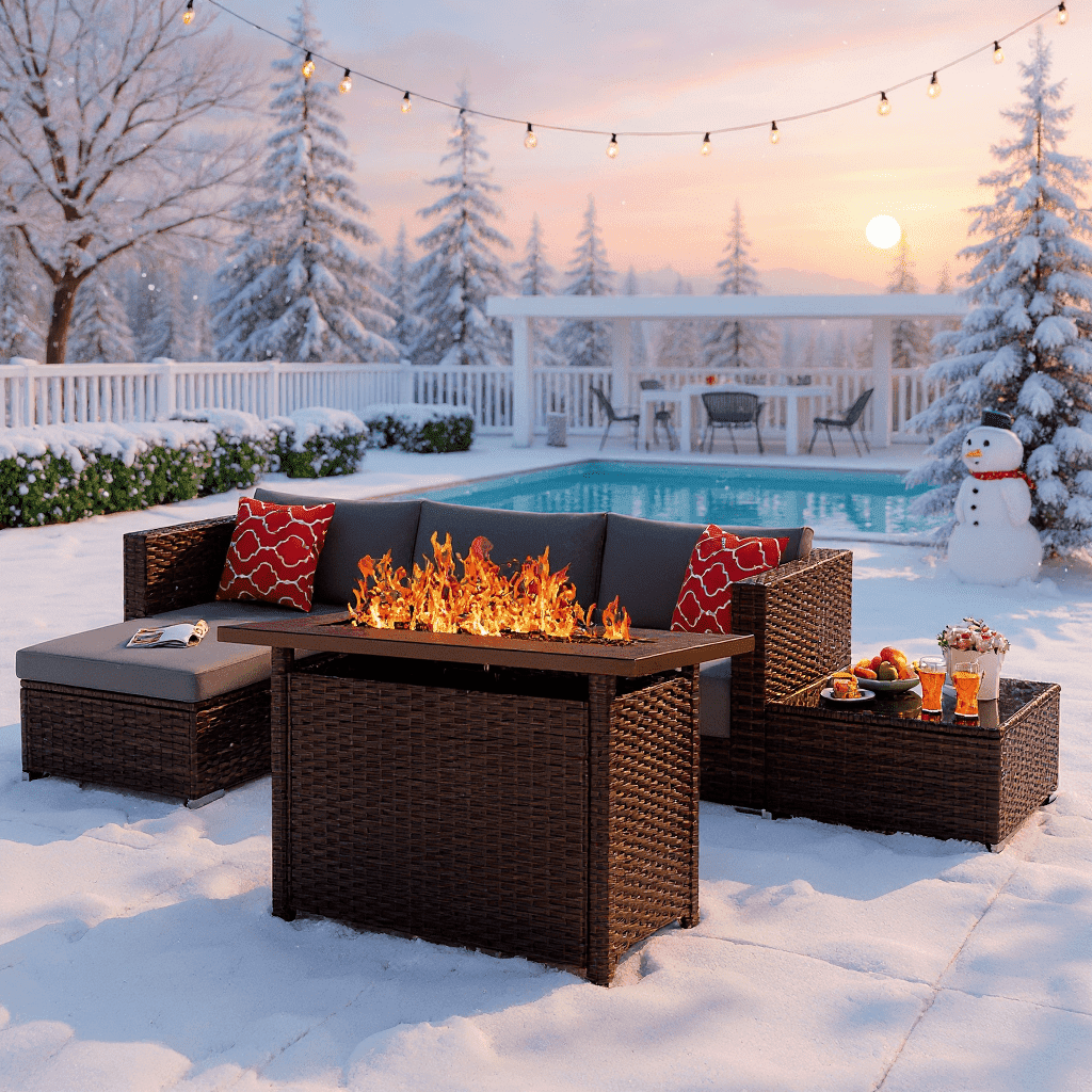 Patio Furniture Set on Sale Asofer 5 PCS Outdoor Sectional Furniture Sofa Set with Cushion Glass Table Gray