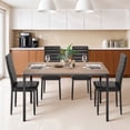 thumbnail image 1 of Asofer Dining Table Set for 4, Wood Dining Table with 4 PU Leather Chair for Home and Kitchen, Black, 1 of 9