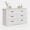 thumbnail image 1 of Asofer 6-Drawer White Dresser Cabinet with Metal Handle, for Bedrooms, Living Room, Cloakroom, 1 of 5