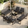 thumbnail image 1 of Patio Furniture Set on Sale, Outdoor Rattan Wicker Rocking Chair with Coffee Table for Backyard, Poolside, Porch, Gray, 1 of 8