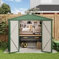 thumbnail image 1 of Asofer 8' x 6' Outdoor Storage Shed with Lockable doors, Metal Tool Shed Storage for Garden, Lawn, Green, 1 of 9