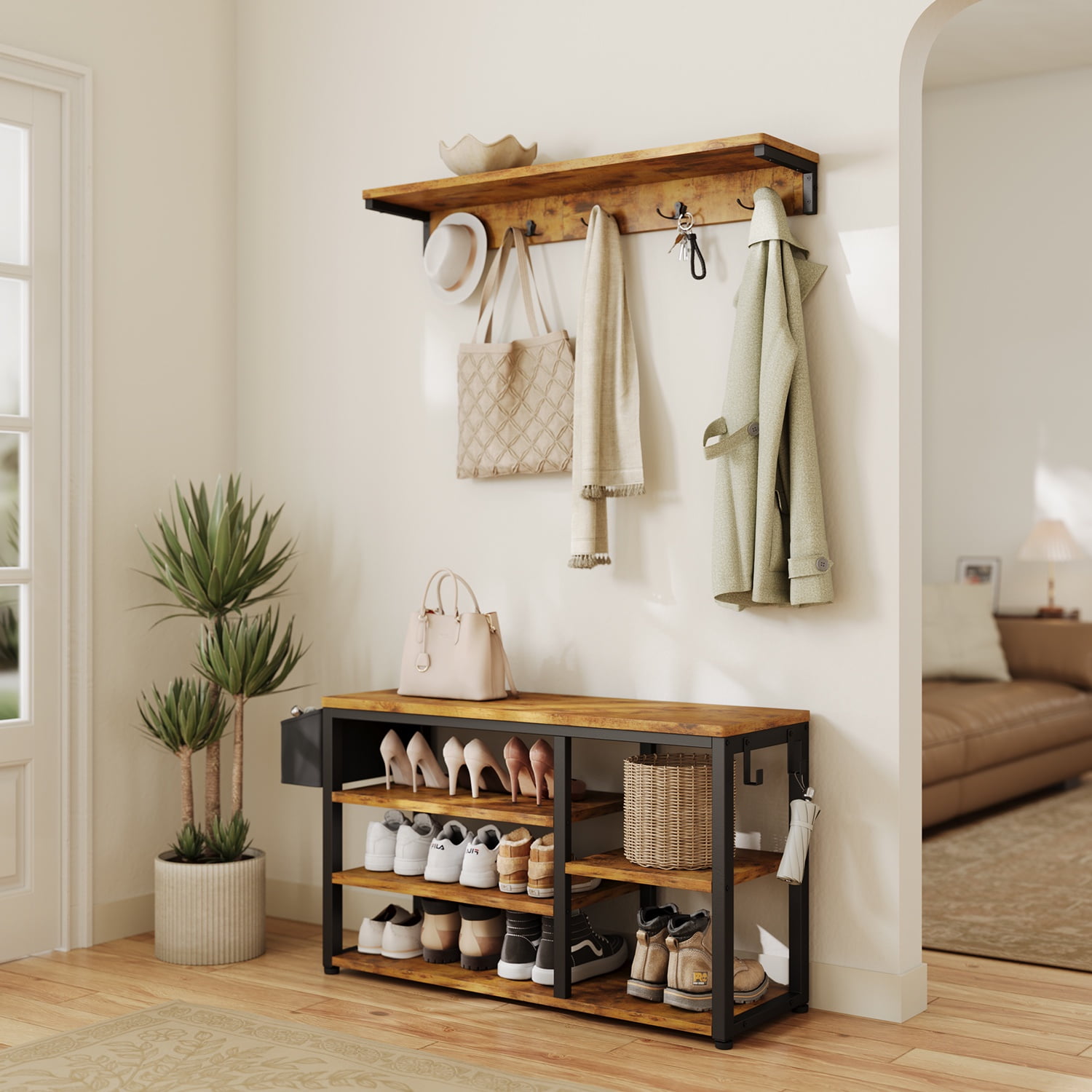 Industrial hallway bench discount