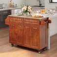 Asofer Kitchen Cart with Drop Leaf,Rolling Mobile Kitchen Island with