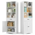 thumbnail image 1 of Asofer Pantry Storage Cabinet with Doors & Drawer & Adjustable Shelves for Kitchen, Living Room, White, 1 of 9