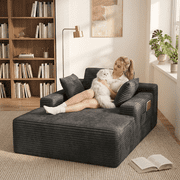Cloud Sofa Couch,Asofer Luxury Velvet Sofa Set,Sofa Bed for Living Room,Dark Gray