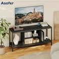 thumbnail image 1 of Asofer Television Stand with 3 Shelves, Wood Black, 55'', 1 of 10