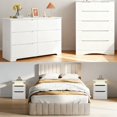 thumbnail image 1 of Asofer Ultimate Storage Bundle: Queen Bed with 4 Drawers, Two 6-Drawer Dressers and 2 Nightstands, White, 1 of 28