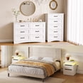 thumbnail image 1 of Asofer King Bedroom Set: Bed Frame, 2 Nightstands, 5 Drawer Dressers & 6 Drawer Dressers, Modern Storage Bundle, 1 of 21