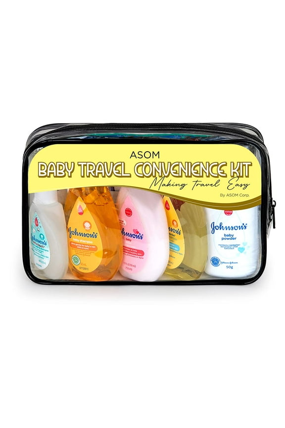 Asom Baby Travel Convenience Kit TSA-Compliant Toiletries Set, Unisex, 10pc