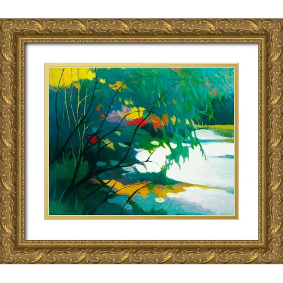 Asoma, Tadashi 24x20 Gold Ornate Wood Framed with Double Matting Museum Art Print Titled - Noonday Dreams