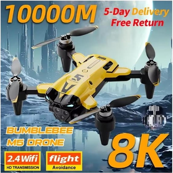 Asonic 88657 M5 Drone 8K Professional Triple Camera Brushless Optical Flow Positioning Foldable Quadcopter RC Drone