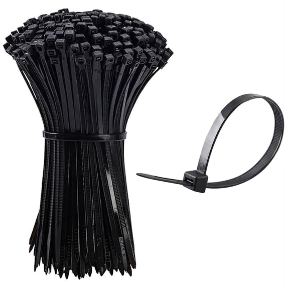 Asoricing 100-Pack Zip Ties, 13.7in Heavy Duty Nylon Self-Locking Cable Ties for Cable Management, DIY Projects and Wire Organization, Black