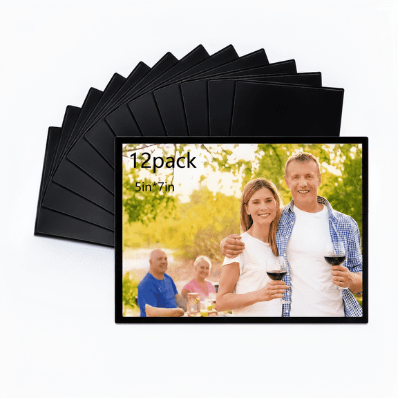 Asoricing Magnetic PVC Photo Frames, 5 x 7 Inches Reusable Picture Frame Magnets for Refrigerator, Locker & Whiteboard, 12-Pack