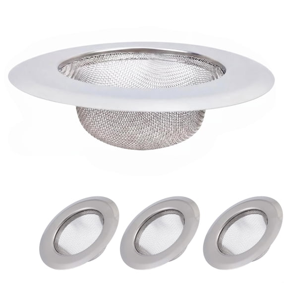 Asoricing 3 Pcs Sink Drain Strainer, Shower Drain Cover, Anti-Clogging, Stainless Steel Material, Common for Kitchen, Toilet, and Sewer
