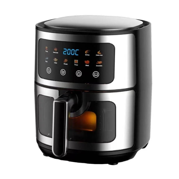 Asoricing Air Fryer, Compact Airfryer for Quick & Easy Meals in Minutes, Touchscreen Controls, Nonstick, 1500W, 9L, Black