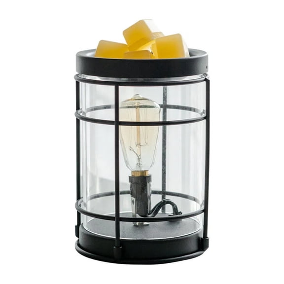 Asoricing Candle Warmer Lamp, Black Metal Electric Candle Lamp, Glass Melter for Scented Wax, Vintage Decor Light,Black