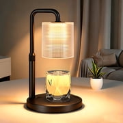 Asoricing Candle Warmer Lamp, Timer Dimmer Adjustable Height for New Home Bedroom, Vintage Home Decor for Scented Jar, Black