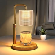 Asoricing Candle Warmer Lamp, Timer Dimmer Adjustable Height for New Home Bedroom, Vintage Home Decor for Scented Jar, Gold