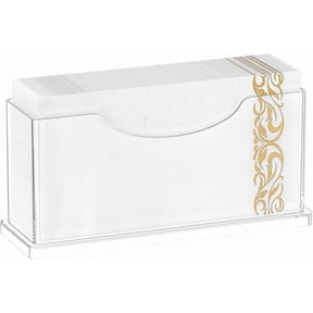Asoricing Guest Towel Napkin Holder, Clear Waterproof Vertical Disposable Paper Napkins Hand Towel Holder Tray for Kitchen Dining Table Home Hotel Office Decorative