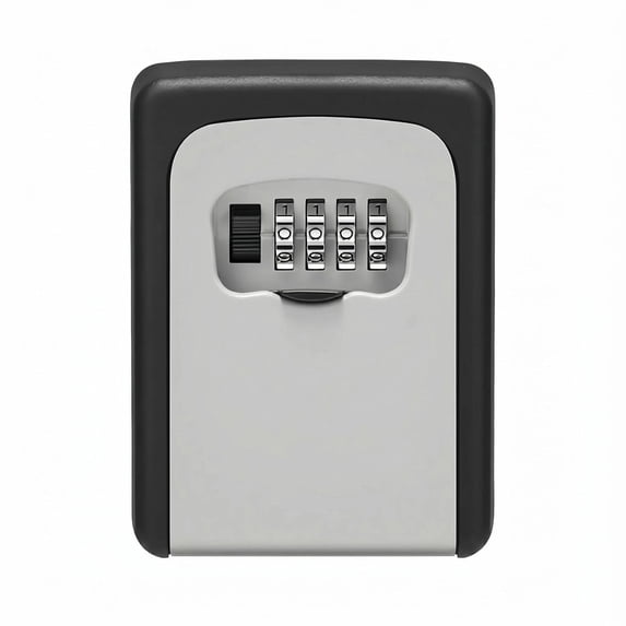 Asoricing Key Lock Box, Portable Wall Mount Lockbox Security Safe Box for Outside Outdoor Home Office Door Handle House Key, Gray