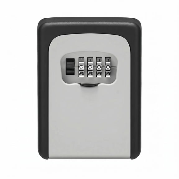 Asoricing Key Lock Box, Portable Wall Mount Lockbox Security Safe Box for Outside Outdoor Home Office Door Handle House Key, Gray