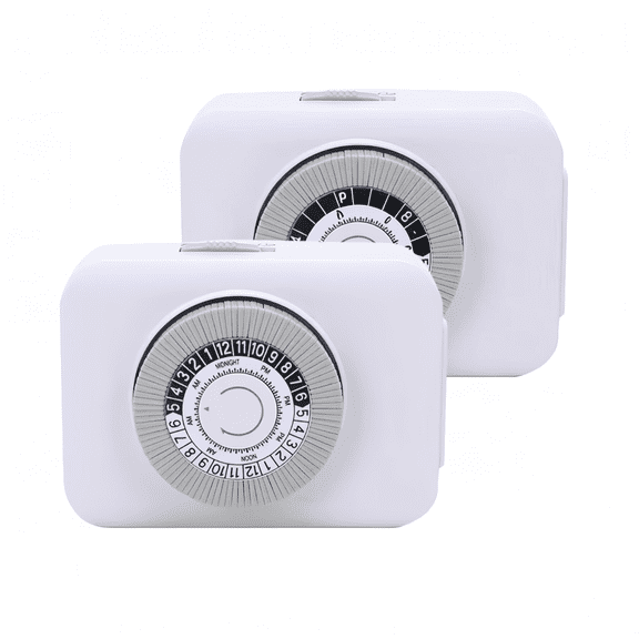 Asoricing Mechanical Outlet Timer, 24-Hour Programmable Plug-in Timer Switch, 30-Minute Intervals for Lights, Fans, Water Heaters, Fish Tanks & Device Charging