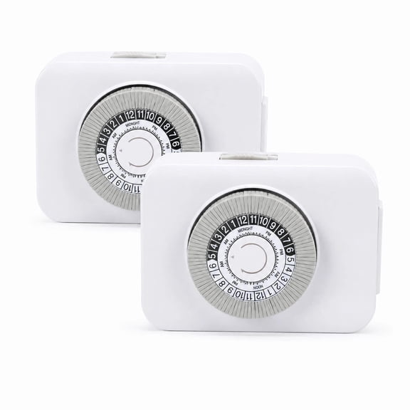 Asoricing Mechanical Outlet Timer, 24-Hour Programmable Plug-in Timer Switch, 30-Minute Intervals for Lights, Fans, Water Heaters, Fish Tanks & Device Charging
