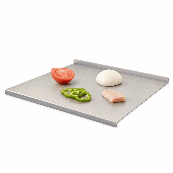 Asoricing Stainless Steel Cutting Board, 12x16 Inch Heavy Duty Metal Chopping Board for Kitchen, Thickened Pastry Board for Kneading, Rolling, Baking & Cutting