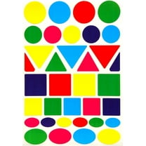 Asorted Shapes Stickers Dots,Triangle, Oval, and Square in Multicolor Sticker Large Labels -175 Pack