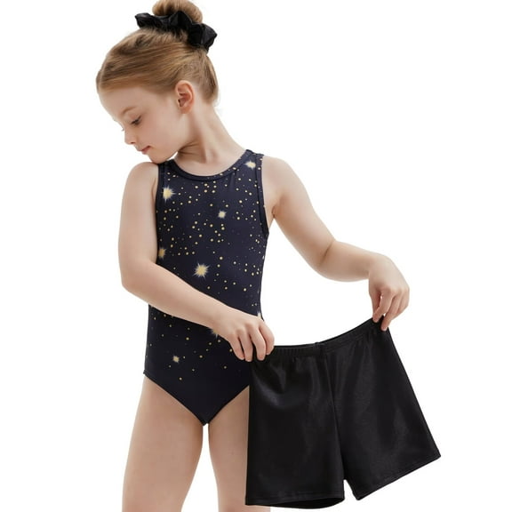 Asoul Gymnastics Leotards for Girls Dance Unitards Shorts Outfits Activewear,3-piece Sets,4-10Years