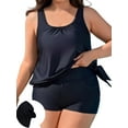 thumbnail image 1 of Asoul Plus Size Tankini Swimsuit for Womens Two Piece Tankini Tops with Shorts and Pockets Tummy Control Swimsuit, 1 of 10