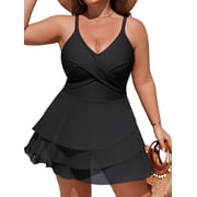 black rainbow dress QuikEnergy Swim Dress South Pacific Black main image 1