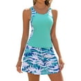 thumbnail image 1 of Asoul Tankini Swimsuits for Women Two Piece Bathing Suits Tummy Control Ruched Swim Suits with Skirt, 1 of 12