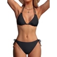 thumbnail image 1 of Asoul Triangle String Bikini Sets for Womens Tie Side Two Piece Swimsuits Womens Halter Bikinis Bathing Suits, 1 of 9