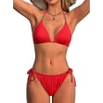thumbnail image 1 of Asoul Triangle String Bikini Sets for Womens Tie Side Two Piece Swimsuits Womens Halter Bikinis Bathing Suits, 1 of 10