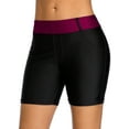 thumbnail image 1 of Asoul Women Solid Swim Shorts with Pockets High Waisted Swim Boardshorts Beach Swimwear Trunks, 1 of 7