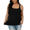 thumbnail image 1 of Asoul Women's Cotton Plus Size Tank Top Adjustable Wider Strap Basic Undershirt, 1 of 7